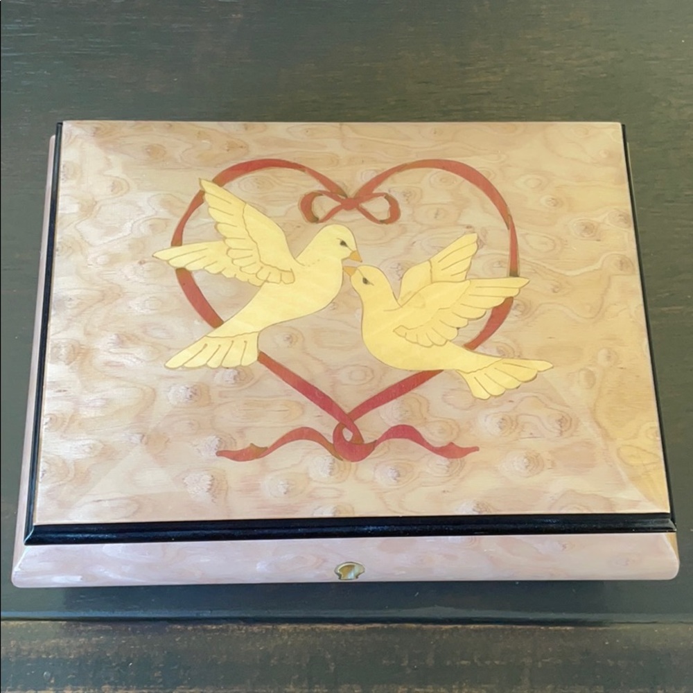 The Music Box Co Italian Inlay Musical Jewelry Box